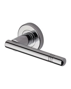 Polished Chrome Alicia  Door Handle on Round Rose