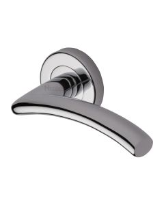 Polished Chrome Centaur Door Handle on Round Rose