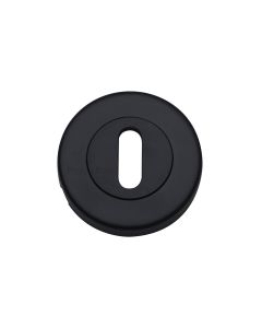 Matt Black Standard Key Escutcheon Round - V4000