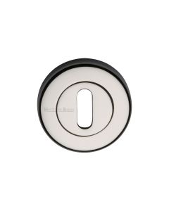 Polished Nickel Finish Standard Key Escutcheon Round - V4000