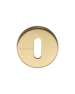Satin Brass Standard Key Escutcheon Round - V4007