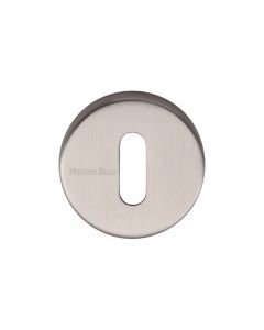 Satin Nickel Standard Key Escutcheon Round - V4007