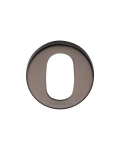 Matt Bronze Oval Profile Cylinder Escutcheon Round - V4009