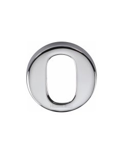 Polished Chrome Oval Profile Cylinder Escutcheon Round - V4009