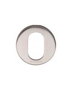 Satin Nickel Oval Profile Cylinder Escutcheon Round - V4009