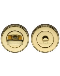 Polished Brass Round Bathroom Turn & Release - V4040