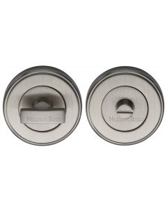 Satin Nickel Round Bathroom Turn & Release - V4040
