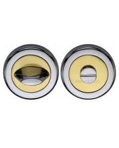 Polished Chrome/Brass Round Bathroom Turn & Release - V4043