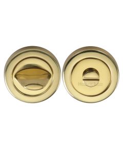 Polished Brass Round Bathroom Turn & Release - V4043