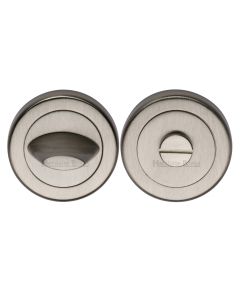 Satin Nickel Round Bathroom Turn & Release - V4043