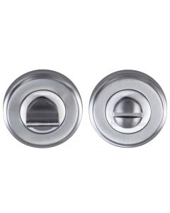 Satin Chrome Round Bathroom Turn & Release - V4045