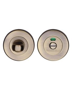 Antique Brass Indicator Bathroom Turn & Release - V4046