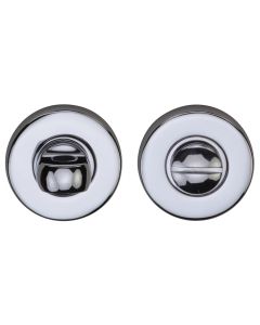 Polished Chrome Round Bathroom Turn & Release - V4049
