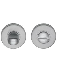 Satin Chrome Round Bathroom Turn & Release - V4049