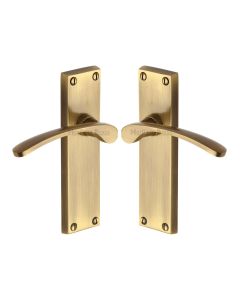 Heritage Brass Antique Brass Sophia Door Handle on Plate - Lever Latch