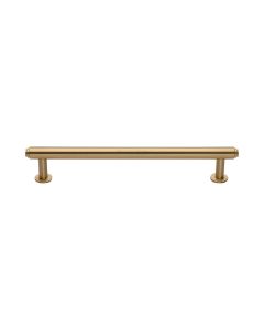 Heritage Brass Satin Brass Step Cabinet Pull Handle with Rose 16mm