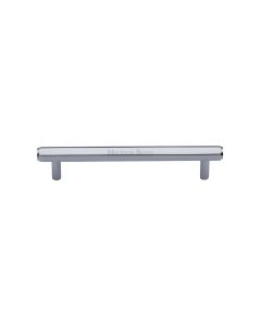 Heritage Brass Polished Chrome Hexagon Profile Cabinet Pull Handle 128mm