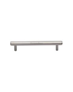 Heritage Brass Polished Nickel Finish Hexagon Profile Cabinet Pull Handle 128mm