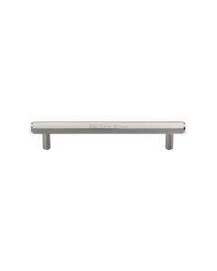 Heritage Brass Satin Nickel Hexagon Profile Cabinet Pull Handle 128mm