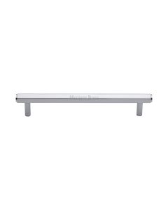 Heritage Brass Polished Chrome Hexagon Profile Cabinet Pull Handle 160mm