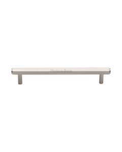 Heritage Brass Satin Nickel Hexagon Profile Cabinet Pull Handle 160mm