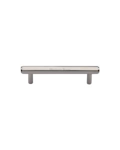 Heritage Brass Polished Nickel Finish Hexagon Profile Cabinet Pull Handle 96mm