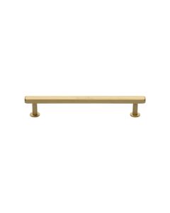 Heritage Brass Satin Brass Hexagon Cabinet Pull Handle with Rose 16mm