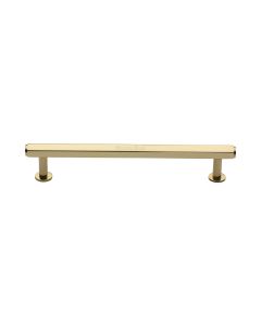 Heritage Brass Polished Brass Hexagon Cabinet Pull Handle with Rose 16mm
