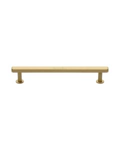 Heritage Brass Satin Brass Hexagon Cabinet Pull Handle with Rose 16mm