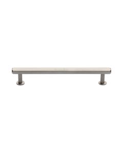 Heritage Brass Satin Nickel Hexagon Cabinet Pull Handle with Rose 16mm