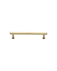 Heritage Brass Polished Brass Hexagon Cabinet Pull Handle with Rose 16mm