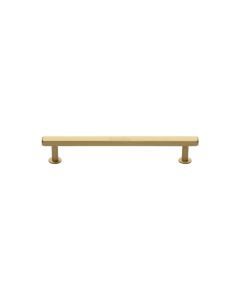 Heritage Brass Satin Brass Hexagon Cabinet Pull Handle with Rose 16mm