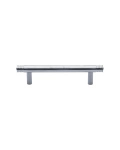 Heritage Brass Satin Chrome Contour Cabinet Pull Handle 96mm