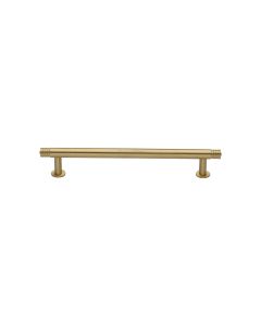 Heritage Brass Satin Brass Contour Cabinet Pull Handle with Rose 16mm