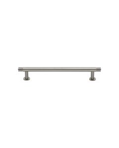 Heritage Brass Satin Nickel Contour Cabinet Pull Handle with Rose 16mm