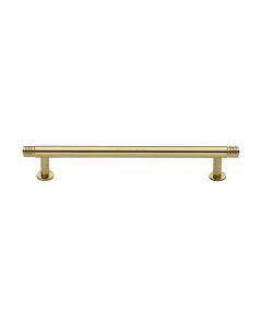 Heritage Brass Polished Brass Contour Cabinet Pull Handle with Rose 16mm