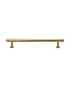 Heritage Brass Satin Brass Contour Cabinet Pull Handle with Rose 16mm