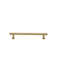 Heritage Brass Satin Brass Contour Cabinet Pull Handle with Rose 16mm