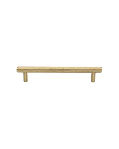 Heritage Brass Satin Brass Knurled Cabinet Pull Handle 128mm