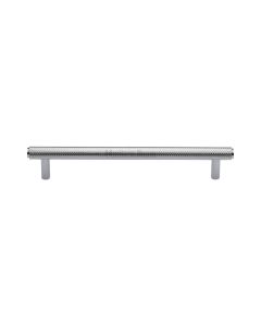 Heritage Brass Polished Chrome Knurled Cabinet Pull Handle 160mm