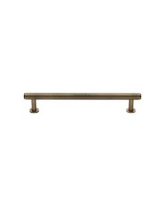 Heritage Brass Antique Brass Knurled Cabinet Pull Handle with Rose 16mm