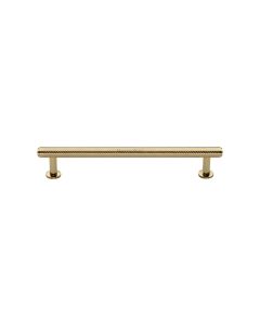 Heritage Brass Polished Brass Knurled Cabinet Pull Handle with Rose 16mm