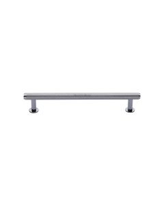 Heritage Brass Polished Chrome Knurled Cabinet Pull Handle with Rose 16mm