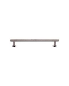 Heritage Brass Polished Nickel Finish Knurled Cabinet Pull Handle with Rose 16mm