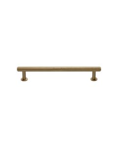 Heritage Brass Satin Brass Knurled Cabinet Pull Handle with Rose 16mm