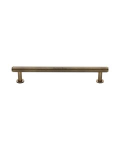 Heritage Brass Antique Brass Knurled Cabinet Pull Handle with Rose 16mm