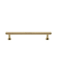 Heritage Brass Polished Brass Knurled Cabinet Pull Handle with Rose 16mm