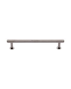 Heritage Brass Polished Nickel Finish Knurled Cabinet Pull Handle with Rose 16mm