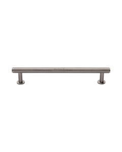 Heritage Brass Satin Nickel Knurled Cabinet Pull Handle with Rose 16mm