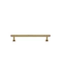 Heritage Brass Polished Brass Knurled Cabinet Pull Handle with Rose 16mm
